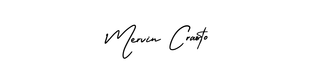 Make a beautiful signature design for name Mervin Crasto. Use this online signature maker to create a handwritten signature for free. Mervin Crasto signature style 3 images and pictures png