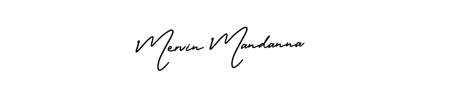 It looks lik you need a new signature style for name Mervin Mandanna. Design unique handwritten (AmerikaSignatureDemo-Regular) signature with our free signature maker in just a few clicks. Mervin Mandanna signature style 3 images and pictures png
