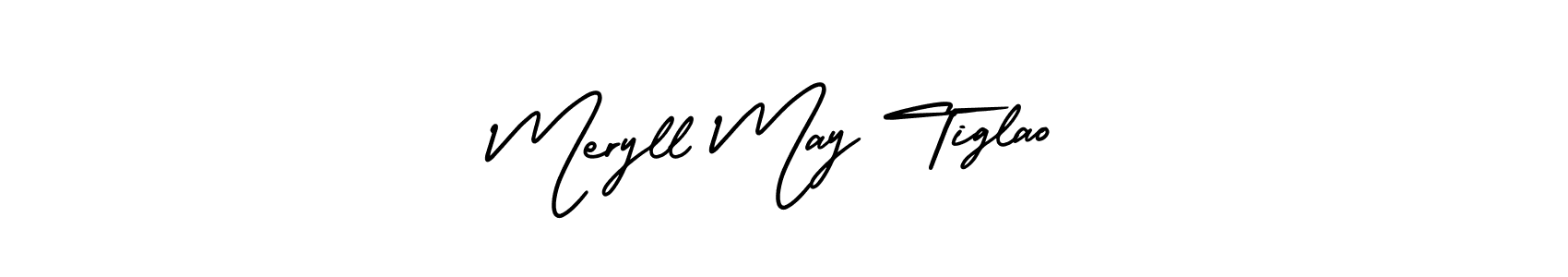 How to Draw Meryll May Tiglao signature style? AmerikaSignatureDemo-Regular is a latest design signature styles for name Meryll May Tiglao. Meryll May Tiglao signature style 3 images and pictures png