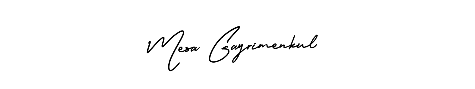 Mesa Gayrimenkul stylish signature style. Best Handwritten Sign (AmerikaSignatureDemo-Regular) for my name. Handwritten Signature Collection Ideas for my name Mesa Gayrimenkul. Mesa Gayrimenkul signature style 3 images and pictures png