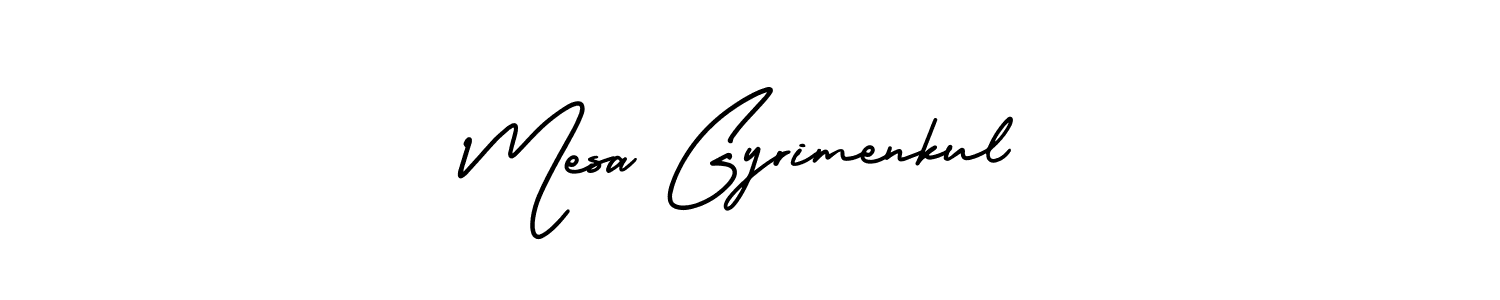 How to make Mesa Gyrimenkul signature? AmerikaSignatureDemo-Regular is a professional autograph style. Create handwritten signature for Mesa Gyrimenkul name. Mesa Gyrimenkul signature style 3 images and pictures png