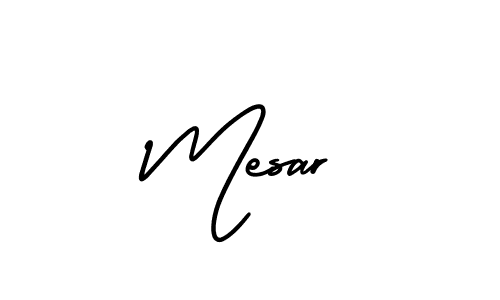 The best way (AmerikaSignatureDemo-Regular) to make a short signature is to pick only two or three words in your name. The name Mesar include a total of six letters. For converting this name. Mesar signature style 3 images and pictures png