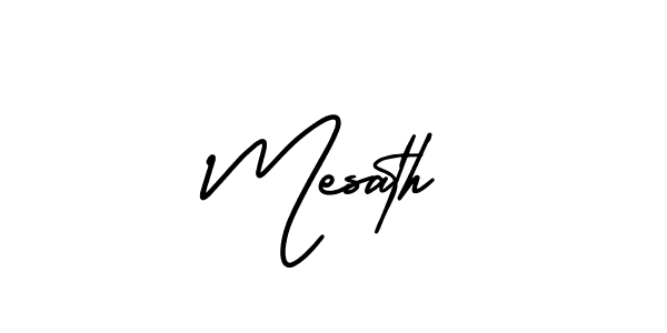 Design your own signature with our free online signature maker. With this signature software, you can create a handwritten (AmerikaSignatureDemo-Regular) signature for name Mesath. Mesath signature style 3 images and pictures png