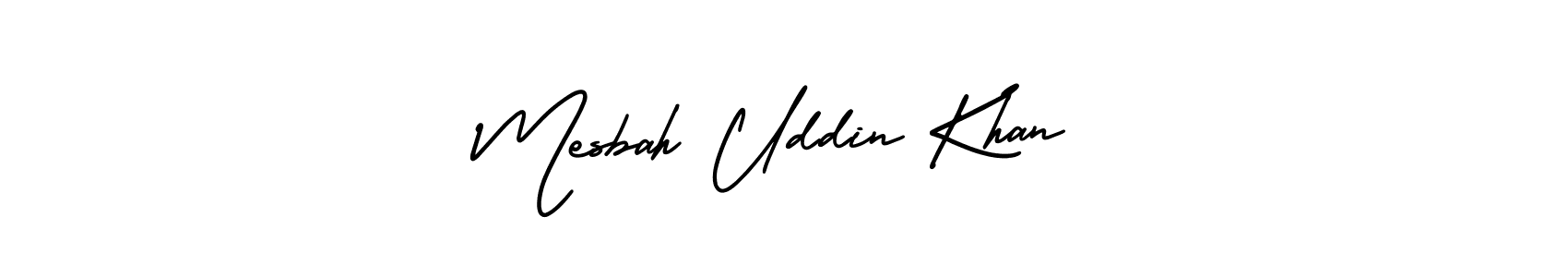 Use a signature maker to create a handwritten signature online. With this signature software, you can design (AmerikaSignatureDemo-Regular) your own signature for name Mesbah Uddin Khan. Mesbah Uddin Khan signature style 3 images and pictures png