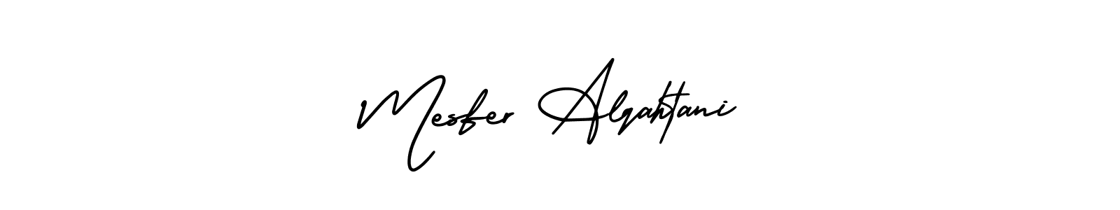 The best way (AmerikaSignatureDemo-Regular) to make a short signature is to pick only two or three words in your name. The name Mesfer Alqahtani include a total of six letters. For converting this name. Mesfer Alqahtani signature style 3 images and pictures png