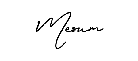 Get inspired by this graceful AmerikaSignatureDemo-Regular signature style for name Mesum. Smooth loops and balanced proportions for everyday use. Mesum signature style 3 images and pictures png