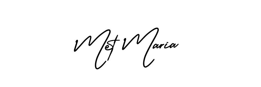 The best way (AmerikaSignatureDemo-Regular) to make a short signature is to pick only two or three words in your name. The name Met Maria include a total of six letters. For converting this name. Met Maria signature style 3 images and pictures png