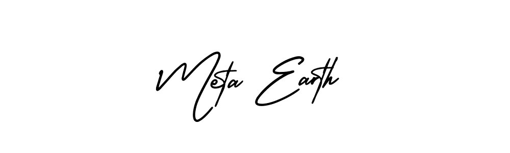 How to make Meta Earth name signature. Use AmerikaSignatureDemo-Regular style for creating short signs online. This is the latest handwritten sign. Meta Earth signature style 3 images and pictures png