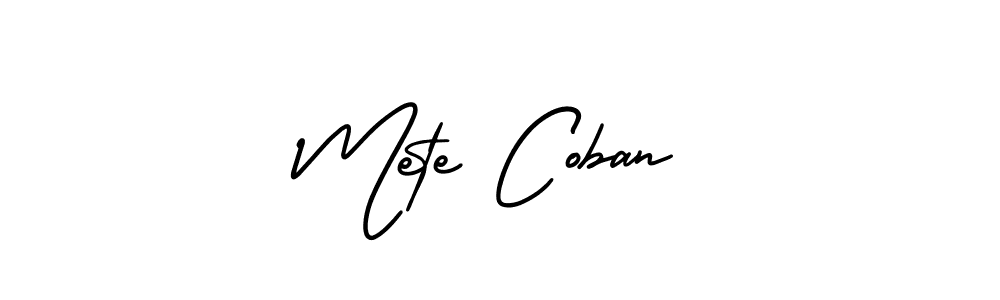 It looks lik you need a new signature style for name Mete Coban. Design unique handwritten (AmerikaSignatureDemo-Regular) signature with our free signature maker in just a few clicks. Mete Coban signature style 3 images and pictures png