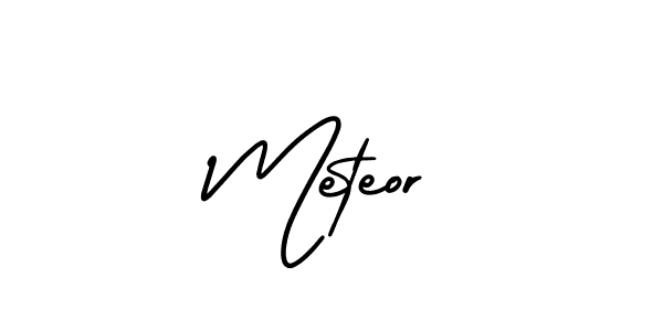 How to make Meteor name signature. Use AmerikaSignatureDemo-Regular style for creating short signs online. This is the latest handwritten sign. Meteor signature style 3 images and pictures png