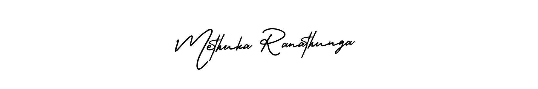 Use a signature maker to create a handwritten signature online. With this signature software, you can design (AmerikaSignatureDemo-Regular) your own signature for name Methuka Ranathunga. Methuka Ranathunga signature style 3 images and pictures png