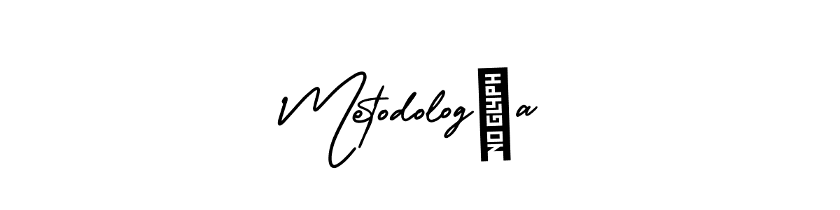 The best way (AmerikaSignatureDemo-Regular) to make a short signature is to pick only two or three words in your name. The name Metodología include a total of six letters. For converting this name. Metodología signature style 3 images and pictures png