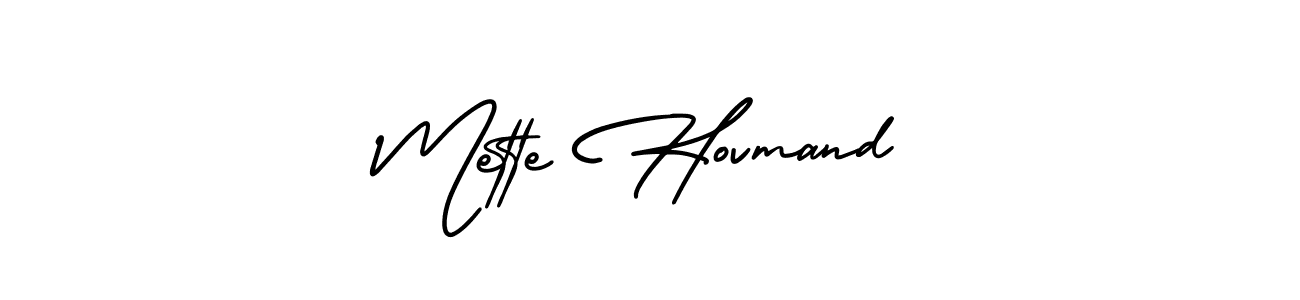 How to make Mette Hovmand name signature. Use AmerikaSignatureDemo-Regular style for creating short signs online. This is the latest handwritten sign. Mette Hovmand signature style 3 images and pictures png