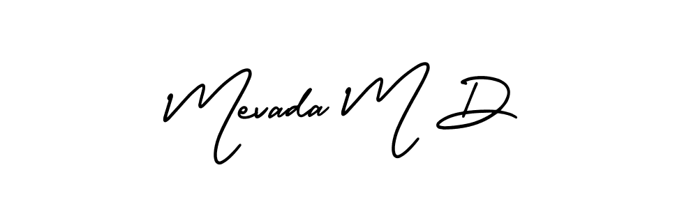 Use a signature maker to create a handwritten signature online. With this signature software, you can design (AmerikaSignatureDemo-Regular) your own signature for name Mevada M D. Mevada M D signature style 3 images and pictures png
