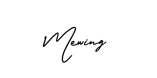 AmerikaSignatureDemo-Regular is a professional signature style that is perfect for those who want to add a touch of class to their signature. It is also a great choice for those who want to make their signature more unique. Get Mewing name to fancy signature for free. Mewing signature style 3 images and pictures png