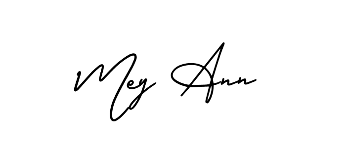 Use a signature maker to create a handwritten signature online. With this signature software, you can design (AmerikaSignatureDemo-Regular) your own signature for name Mey Ann. Mey Ann signature style 3 images and pictures png