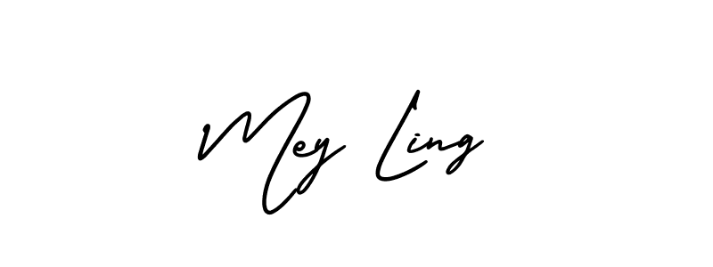 if you are searching for the best signature style for your name Mey Ling. so please give up your signature search. here we have designed multiple signature styles  using AmerikaSignatureDemo-Regular. Mey Ling signature style 3 images and pictures png