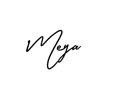 Make a beautiful signature design for name Meya. With this signature (AmerikaSignatureDemo-Regular) style, you can create a handwritten signature for free. Meya signature style 3 images and pictures png