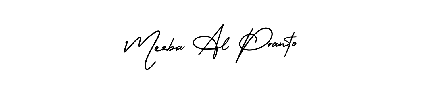 Mezba Al Pranto stylish signature style. Best Handwritten Sign (AmerikaSignatureDemo-Regular) for my name. Handwritten Signature Collection Ideas for my name Mezba Al Pranto. Mezba Al Pranto signature style 3 images and pictures png