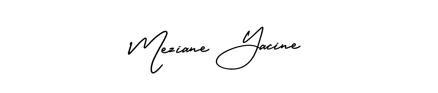 It looks lik you need a new signature style for name Meziane Yacine. Design unique handwritten (AmerikaSignatureDemo-Regular) signature with our free signature maker in just a few clicks. Meziane Yacine signature style 3 images and pictures png