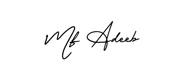 Make a beautiful signature design for name Mf Adeeb. With this signature (AmerikaSignatureDemo-Regular) style, you can create a handwritten signature for free. Mf Adeeb signature style 3 images and pictures png