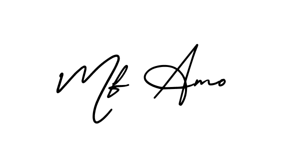Similarly AmerikaSignatureDemo-Regular is the best handwritten signature design. Signature creator online .You can use it as an online autograph creator for name Mf Amo. Mf Amo signature style 3 images and pictures png