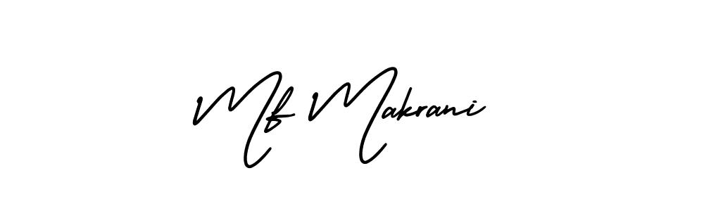 How to make Mf Makrani name signature. Use AmerikaSignatureDemo-Regular style for creating short signs online. This is the latest handwritten sign. Mf Makrani signature style 3 images and pictures png