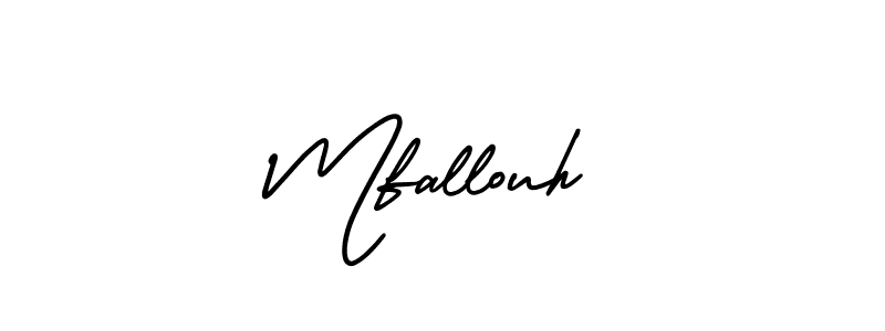 Make a beautiful signature design for name Mfallouh. With this signature (AmerikaSignatureDemo-Regular) style, you can create a handwritten signature for free. Mfallouh signature style 3 images and pictures png