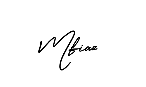 How to make Mfiaz name signature. Use AmerikaSignatureDemo-Regular style for creating short signs online. This is the latest handwritten sign. Mfiaz signature style 3 images and pictures png
