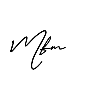 How to make Mfm name signature. Use AmerikaSignatureDemo-Regular style for creating short signs online. This is the latest handwritten sign. Mfm signature style 3 images and pictures png