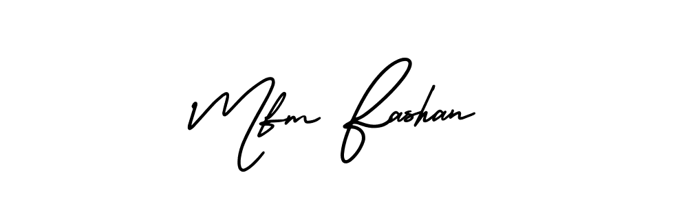 Make a beautiful signature design for name Mfm Fashan. With this signature (AmerikaSignatureDemo-Regular) style, you can create a handwritten signature for free. Mfm Fashan signature style 3 images and pictures png