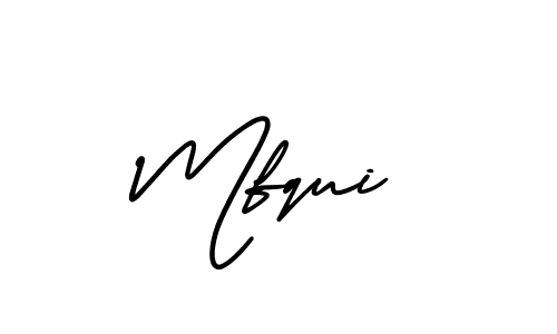 Design your own signature with our free online signature maker. With this signature software, you can create a handwritten (AmerikaSignatureDemo-Regular) signature for name Mfqui. Mfqui signature style 3 images and pictures png