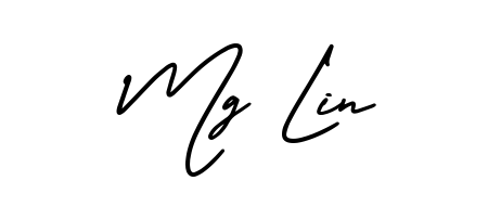 Create a personalized artistic stamp with Mg Lin in AmerikaSignatureDemo-Regular font. Perfect for visual artists, designers, and influencers. Mg Lin signature style 3 images and pictures png