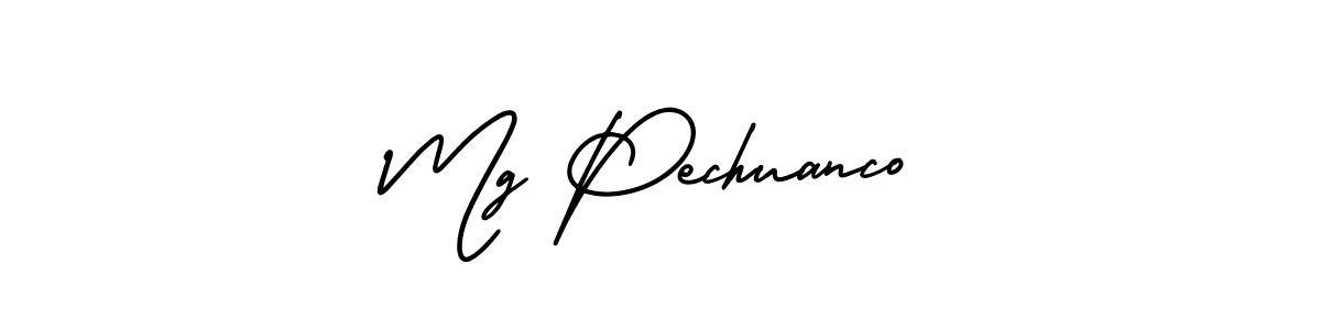 How to make Mg Pechuanco name signature. Use AmerikaSignatureDemo-Regular style for creating short signs online. This is the latest handwritten sign. Mg Pechuanco signature style 3 images and pictures png