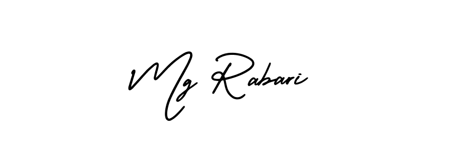 How to make Mg Rabari name signature. Use AmerikaSignatureDemo-Regular style for creating short signs online. This is the latest handwritten sign. Mg Rabari signature style 3 images and pictures png