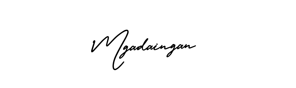 You should practise on your own different ways (AmerikaSignatureDemo-Regular) to write your name (Mgadaingan) in signature. don't let someone else do it for you. Mgadaingan signature style 3 images and pictures png