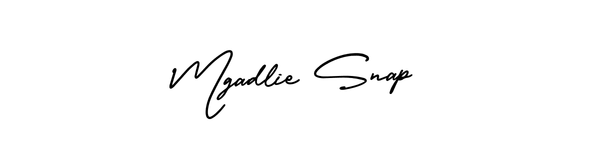 Use a signature maker to create a handwritten signature online. With this signature software, you can design (AmerikaSignatureDemo-Regular) your own signature for name Mgadlie Snap. Mgadlie Snap signature style 3 images and pictures png