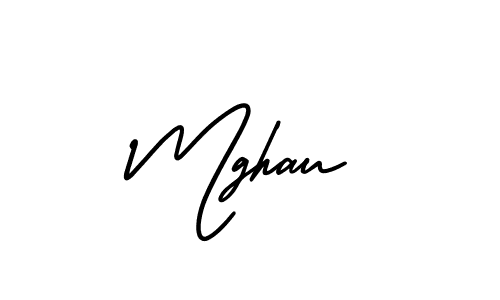How to make Mghau name signature. Use AmerikaSignatureDemo-Regular style for creating short signs online. This is the latest handwritten sign. Mghau signature style 3 images and pictures png