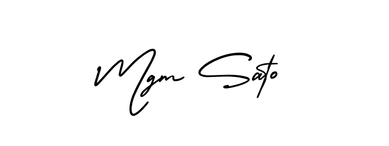 Make a beautiful signature design for name Mgm Sato. Use this online signature maker to create a handwritten signature for free. Mgm Sato signature style 3 images and pictures png