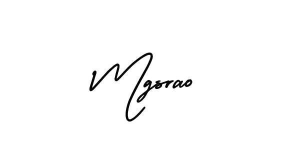 How to make Mgsrao name signature. Use AmerikaSignatureDemo-Regular style for creating short signs online. This is the latest handwritten sign. Mgsrao signature style 3 images and pictures png