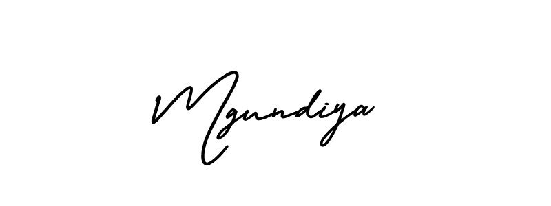 It looks lik you need a new signature style for name Mgundiya. Design unique handwritten (AmerikaSignatureDemo-Regular) signature with our free signature maker in just a few clicks. Mgundiya signature style 3 images and pictures png