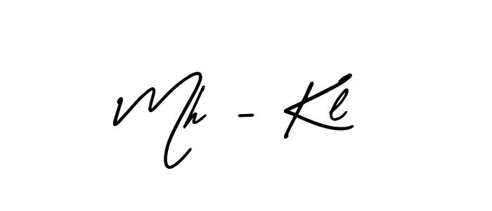 Similarly AmerikaSignatureDemo-Regular is the best handwritten signature design. Signature creator online .You can use it as an online autograph creator for name Mh - Kl. Mh - Kl signature style 3 images and pictures png
