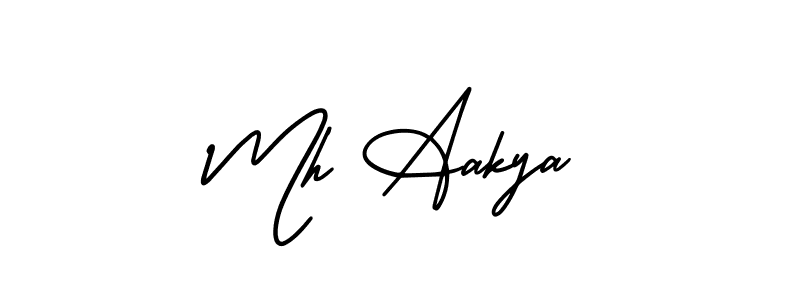 Make a short Mh Aakya signature style. Manage your documents anywhere anytime using AmerikaSignatureDemo-Regular. Create and add eSignatures, submit forms, share and send files easily. Mh Aakya signature style 3 images and pictures png
