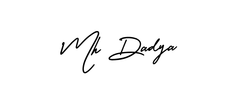 How to Draw Mh Dadya signature style? AmerikaSignatureDemo-Regular is a latest design signature styles for name Mh Dadya. Mh Dadya signature style 3 images and pictures png