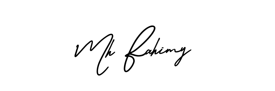 How to make Mh Fahimy signature? AmerikaSignatureDemo-Regular is a professional autograph style. Create handwritten signature for Mh Fahimy name. Mh Fahimy signature style 3 images and pictures png
