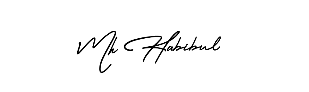 It looks lik you need a new signature style for name Mh Habibul. Design unique handwritten (AmerikaSignatureDemo-Regular) signature with our free signature maker in just a few clicks. Mh Habibul signature style 3 images and pictures png