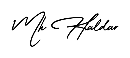 Express your personality with a custom Mh Haldar signature crafted with AmerikaSignatureDemo-Regular typography. Free transparent PNG download available. Mh Haldar signature style 3 images and pictures png