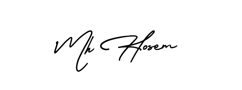 Also we have Mh Hosem name is the best signature style. Create professional handwritten signature collection using AmerikaSignatureDemo-Regular autograph style. Mh Hosem signature style 3 images and pictures png