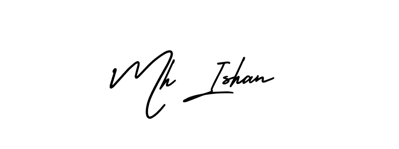 This is the best signature style for the Mh Ishan name. Also you like these signature font (AmerikaSignatureDemo-Regular). Mix name signature. Mh Ishan signature style 3 images and pictures png