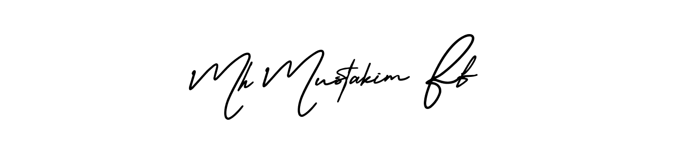 Use a signature maker to create a handwritten signature online. With this signature software, you can design (AmerikaSignatureDemo-Regular) your own signature for name Mh Mustakim Ff. Mh Mustakim Ff signature style 3 images and pictures png